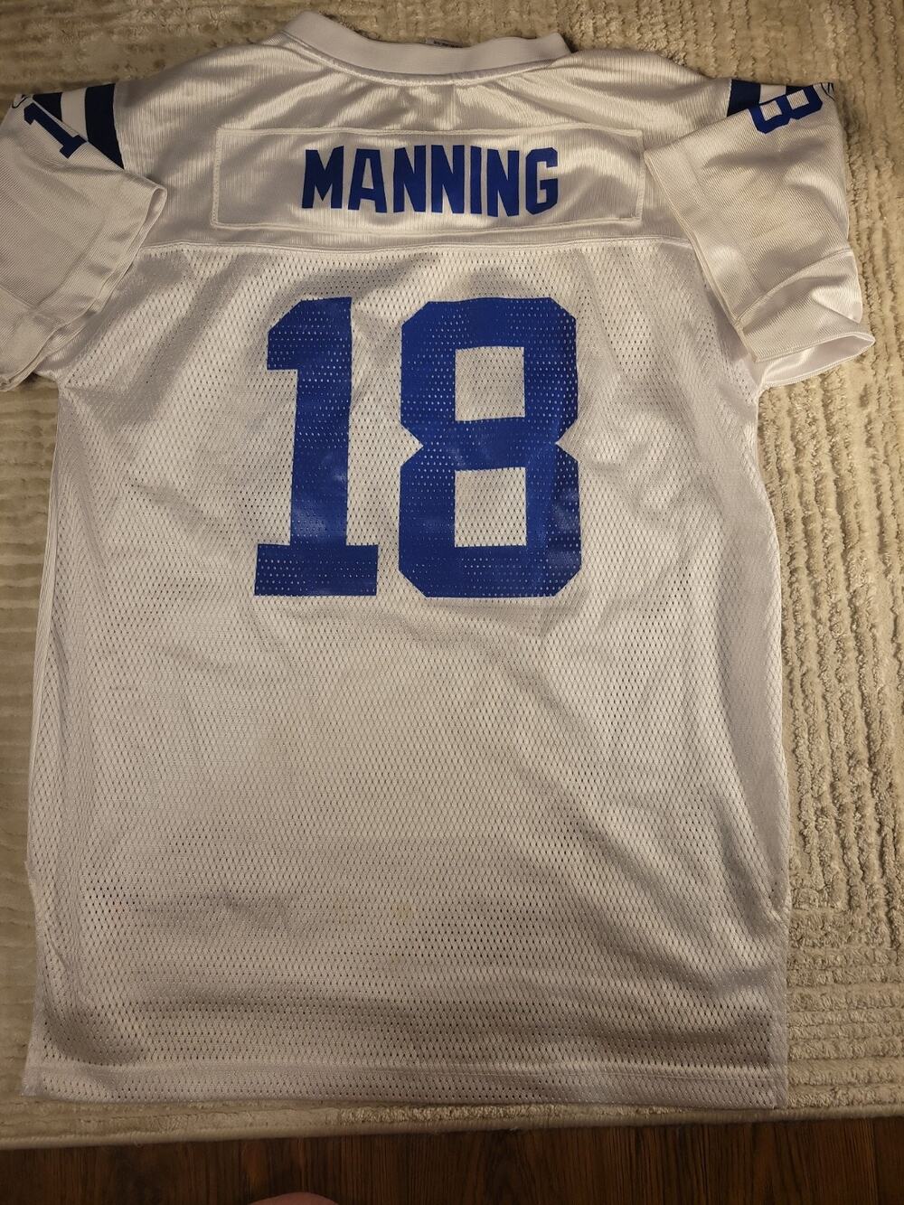 Reebok Peyton Manning Indianapolis Colts Football Jersey XL 18-20 Boys Kids